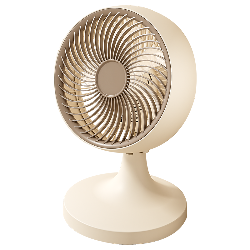 电风扇小型台式新款家用静音插电台扇床头桌面办公室五页摇头电扇