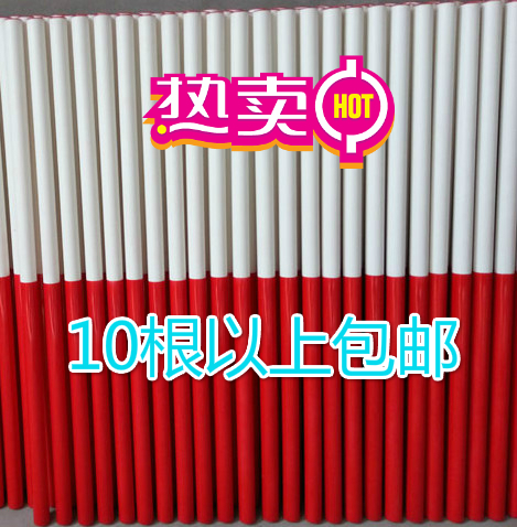 School physical education class sports equipment solid wood aluminum alloy relay stick wooden stick gymnastics stick red and white