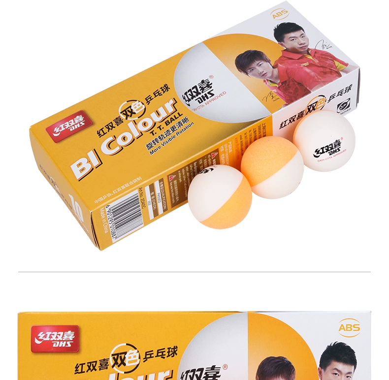 Bóng bàn đôi hạnh phúc 2018 mới hàng đầu vật liệu mới D40 + bóng bàn ppq hai màu vàng trắng