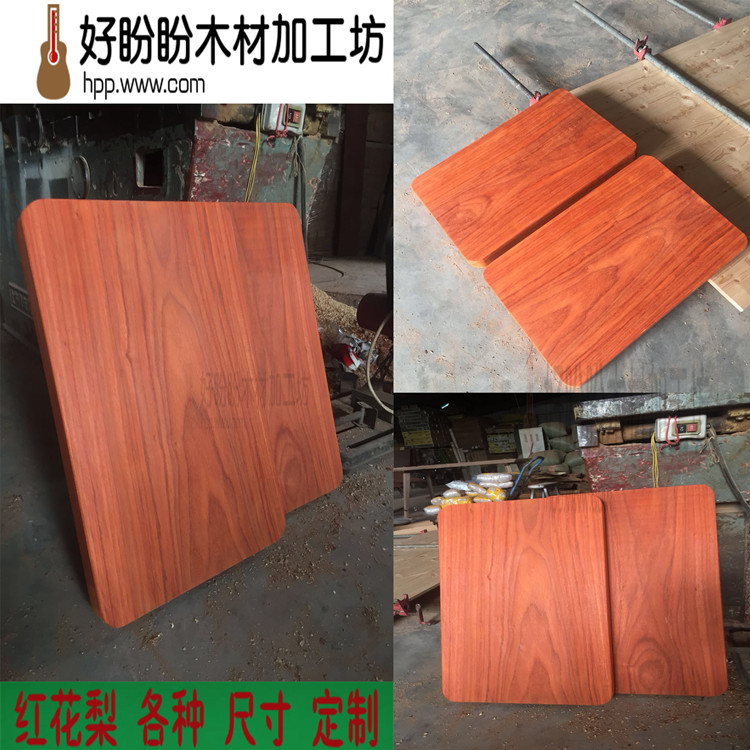 Africa Red Flowers Pear Wood Square Wood Stock Log Plate Small Stock DIY Engraving Furniture Table Customize Treading Plate Sheet