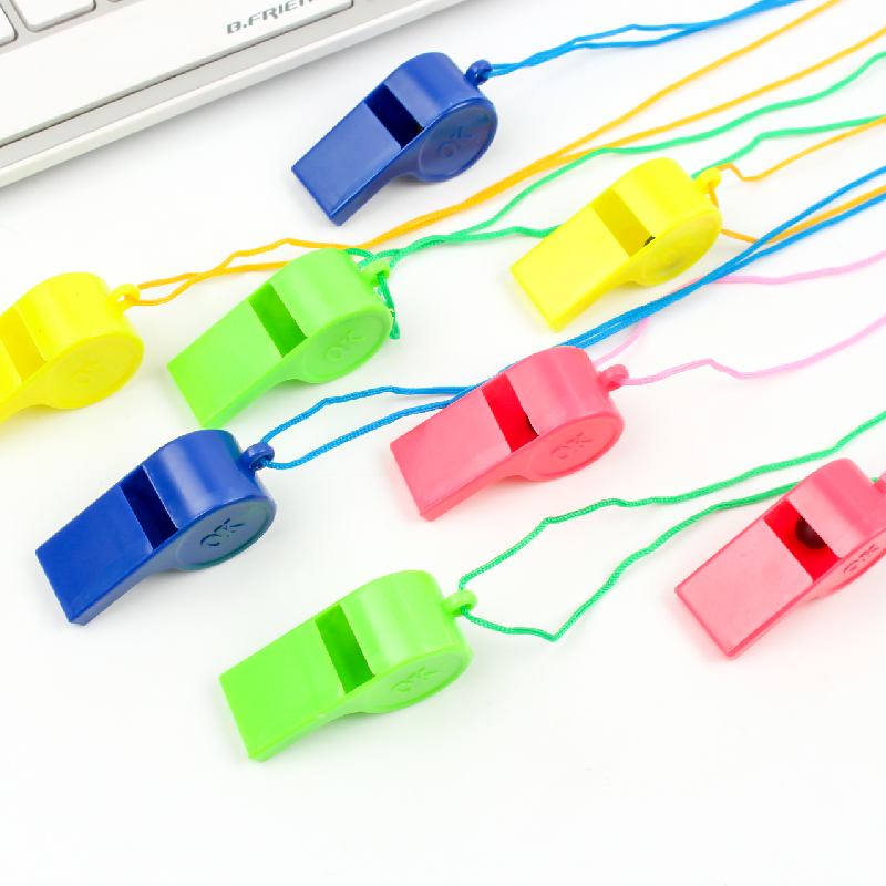 Plastic whistle Children's gift gift Cheer whistle Referee whistle Fan lanyard Games whistle