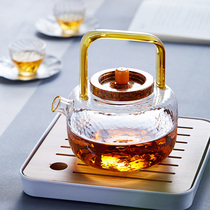 Glass cooking teapot heat-resistant high temperature thickening single pot filter household red tea set electric pottery stove boiling water lifting beam tea maker