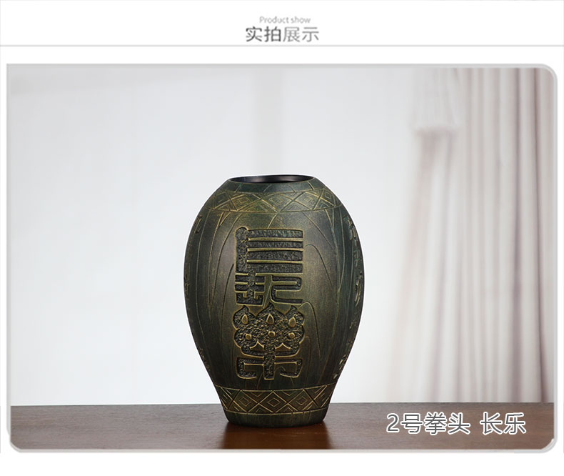 Imitation bronze furnishing articles of Chinese style household adornment ceramics handicraft sitting room whatnot rich ancient frame study ornament