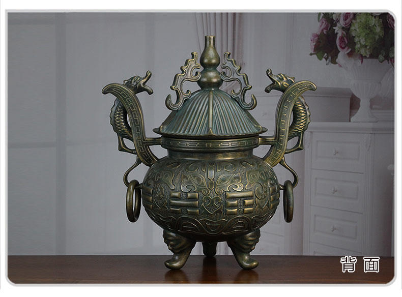 Sitting room porch study imitation bronze gossip innovate Chinese style household decorations rich ancient frame archaize ceramic antique pendulum