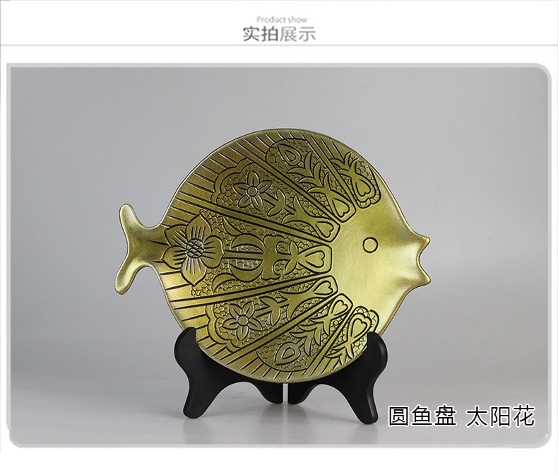 Great fish dish of Chinese style household decoration decoration wine porch ceramic crafts rich ancient frame TV ark, furnishing articles