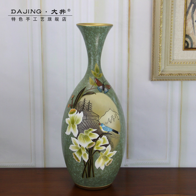 The Big well ceramic large peacock American ornament sitting room porch TV ark, furnishing articles furnishing articles hand - made ceramic decoration