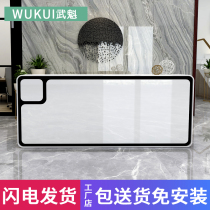 Company paint front desk reception desk curved corner corner training institution desk beauty salon bar checkout desk custom