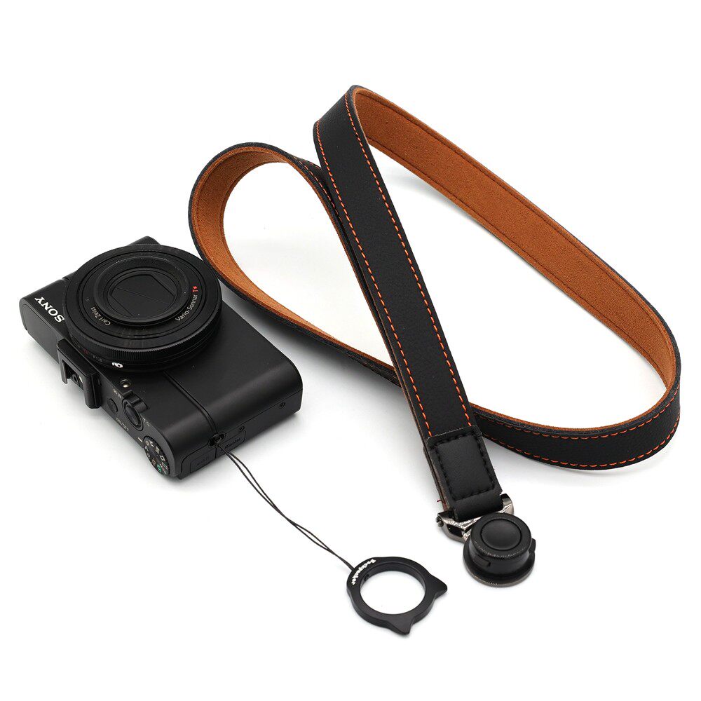 BBK-S130 digital camera neck with mobile phone MP4 flashlight and other hanging strap shoulder strap quick tear leather cuddling bag
