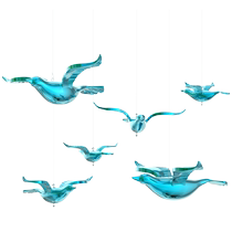 Youxue Creative Aerial Pendant Bird Commercial Restaurant Hotel Sales Fair Lobby Engineering Decoration Electroplating Bird