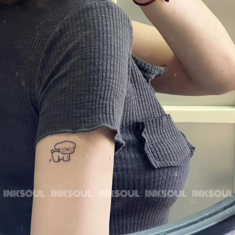 Mole-Faced Cute Dog | Cartoon Puppy Cute ins Student-Friendly Waterproof Long-Lasting Temporary Tattoo Stickers for Arm and Chest Coverage Mole-Faced Cute Dog | Cartoon Puppy Cute ins Student-Friendly Waterproof Long-Lasting Temporary Tattoo Stickers for Arm and Chest Coverage