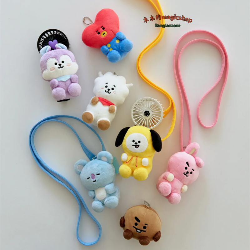 【Mumu】Bts Bt21 Travel Series Plush Keychain Doll Pendant That Can Be Worn Cross-Body