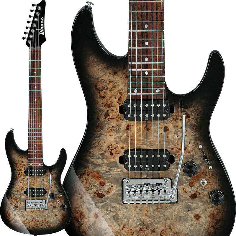 Ibanez Premium AZ427P1PB 7 strings small double rocking electric guitar 