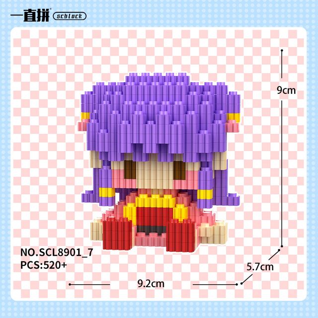 Ranma ½ Anime Merchandise Tendo Akane Sanpū Assembled Educational Toy Interlocking Building Block Model Small Figurine