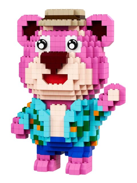 Children's Educational Toys Strawberry Cherry Bear Series Small Square Building Blocks Creative Building Blocks for Girls Birthday Gift