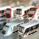 High-speed rail train city subway building blocks train subway model children's educational micro-particle assembled toy ornaments