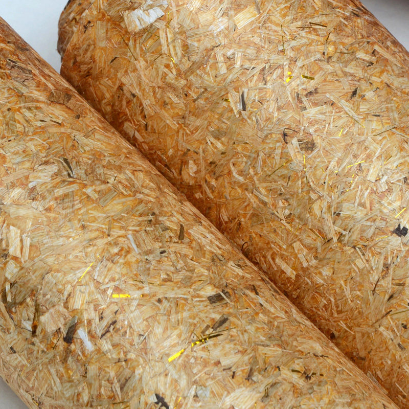 Natural plant straw wallpaper kudzu raspberry wallpaper gold thread silver thread bedroom living room porch decorative wall wallpaper