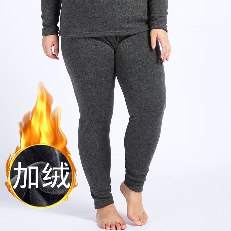 Big kích thước mùa thu quần womens mỏng chất béo mm lỏng mặc bên ngoài Ingle bông Mordale quần ấm áp cộng với chất béo để tăng 200 pounds.