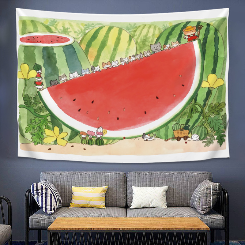 Summer Warm Scene Illustration Cloth Hanging Tapestry Anime Peripheral Dormitory Decoration Background Cloth Wall Cloth Hanging Painting Summer Warm Scene Illustration Cloth Hanging Tapestry Anime Peripheral Dormitory Decoration Background Cloth Wall Cloth Hanging Painting