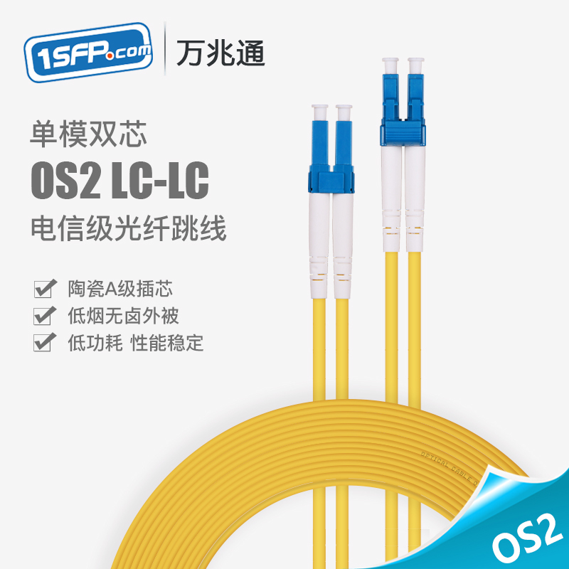 Single-Mode Fiber Optic Patch Cord, Gigabit Single-Core and Dual-Core Fiber Optic Cable, 10g Pigtail Lc to Lc, Telecom-Grade 1/3/5/10/ 30m Armored Fiber Optic Patch Cord Lc-Lc
