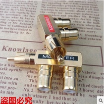 Monster Lotus tee high-grade gold-plated RCA one-point two audio connector one male two female AV adapter plug