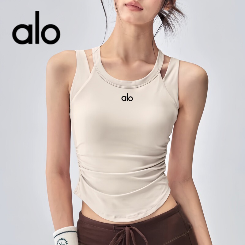Aio Yoga Vest Waist-Slimming Running Fitness Sports Two-In-One Beautiful Back Pilates Training with Chest Pad for Women