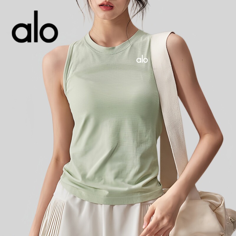 Aio Spring and Summer New Sports Vest Sleeveless Quick-Drying Fitness Top Outerwear Pilates Training Yoga Top