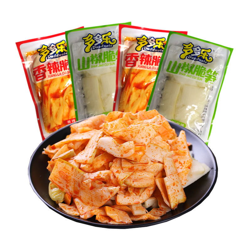 Chongqing specialty Duodole spicy crispy bamboo shoots pickled pepper bamboo shoots under the tip of the food Sanjiao bamboo shoots snacks snacks