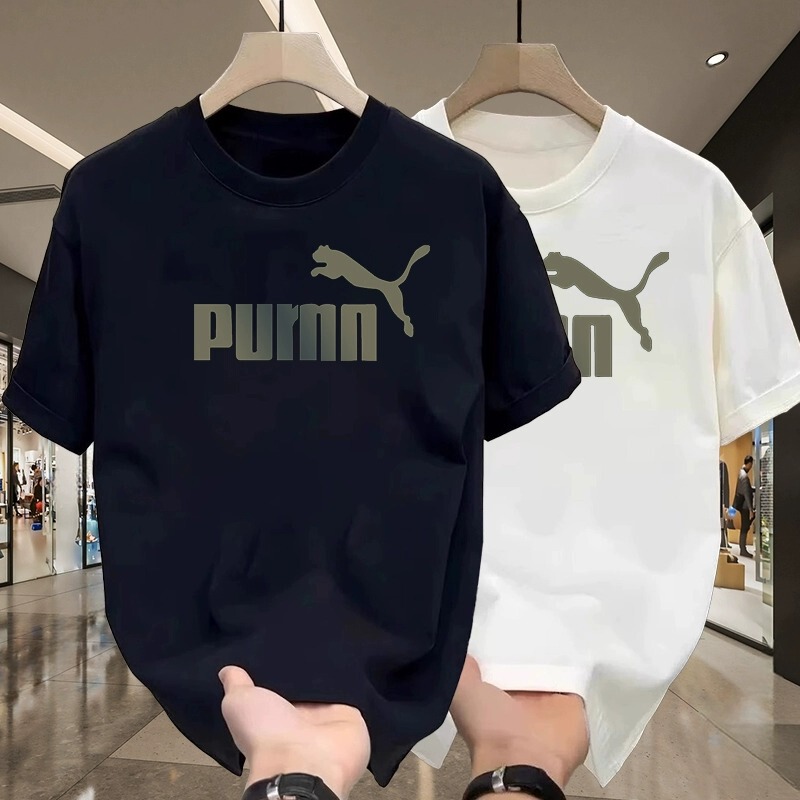 90% off Special Zone | Outlet Discounts | 100% Pure Cotton Short-Sleeve T-Shirt for Men, Summer Heavyweight Loose Fit Plus Size Top