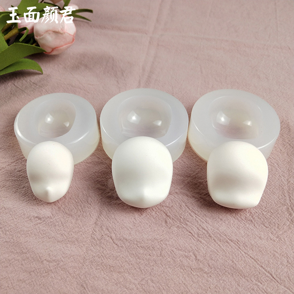 Silicone face model ultra-light earth doll soft pottery clay is proportional to the Q version of the face model face mold