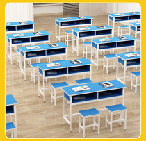 School classroom primary and secondary school students desk storage training table double tutoring class training class cram school desk chair