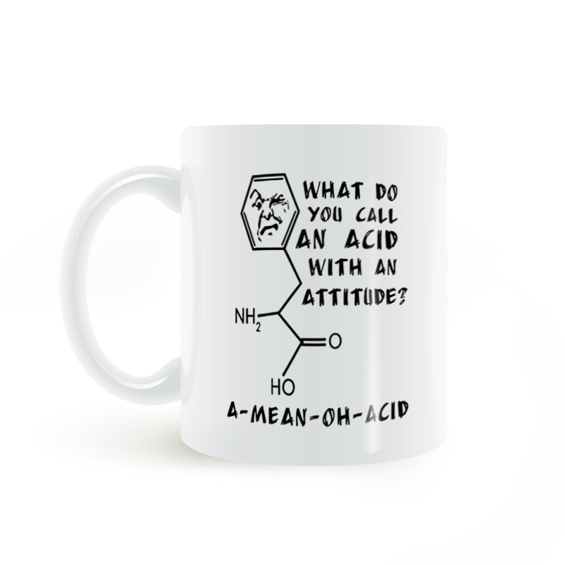 A Mean Oh Acid Pun Breaking Funny Science Mug