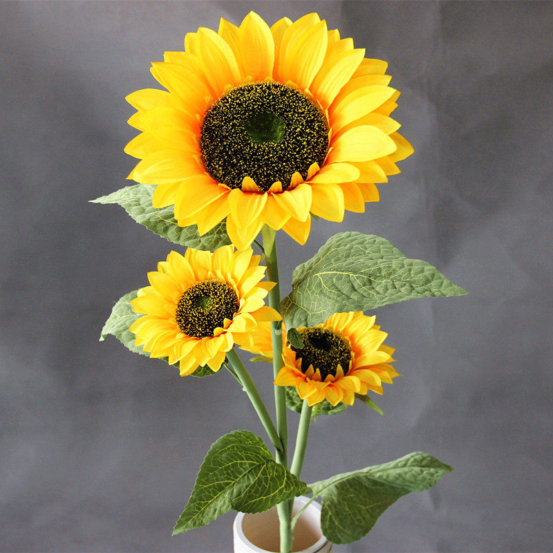 Simulation sunflower sunflower fake flower silk flower dry flower living room bedroom floor-to-ceiling flower interior decoration flower