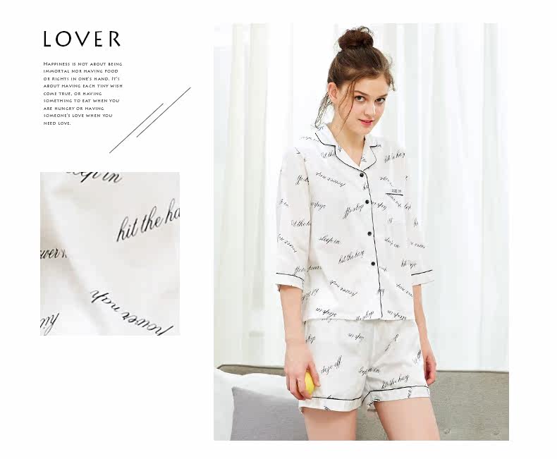 Pyjama pour femme en Coton à manches - Ref 2993661 Image 14