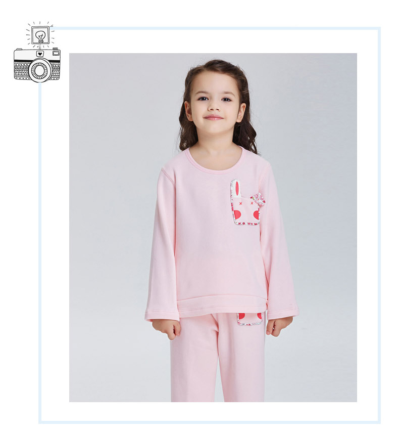 Mùa thu hươu mùa thu và mùa đông quần áo trẻ em đồ ngủ dài tay cotton áo bé gái dễ thương có thể mặc nhà áo đơn quần áo ngủ nữ