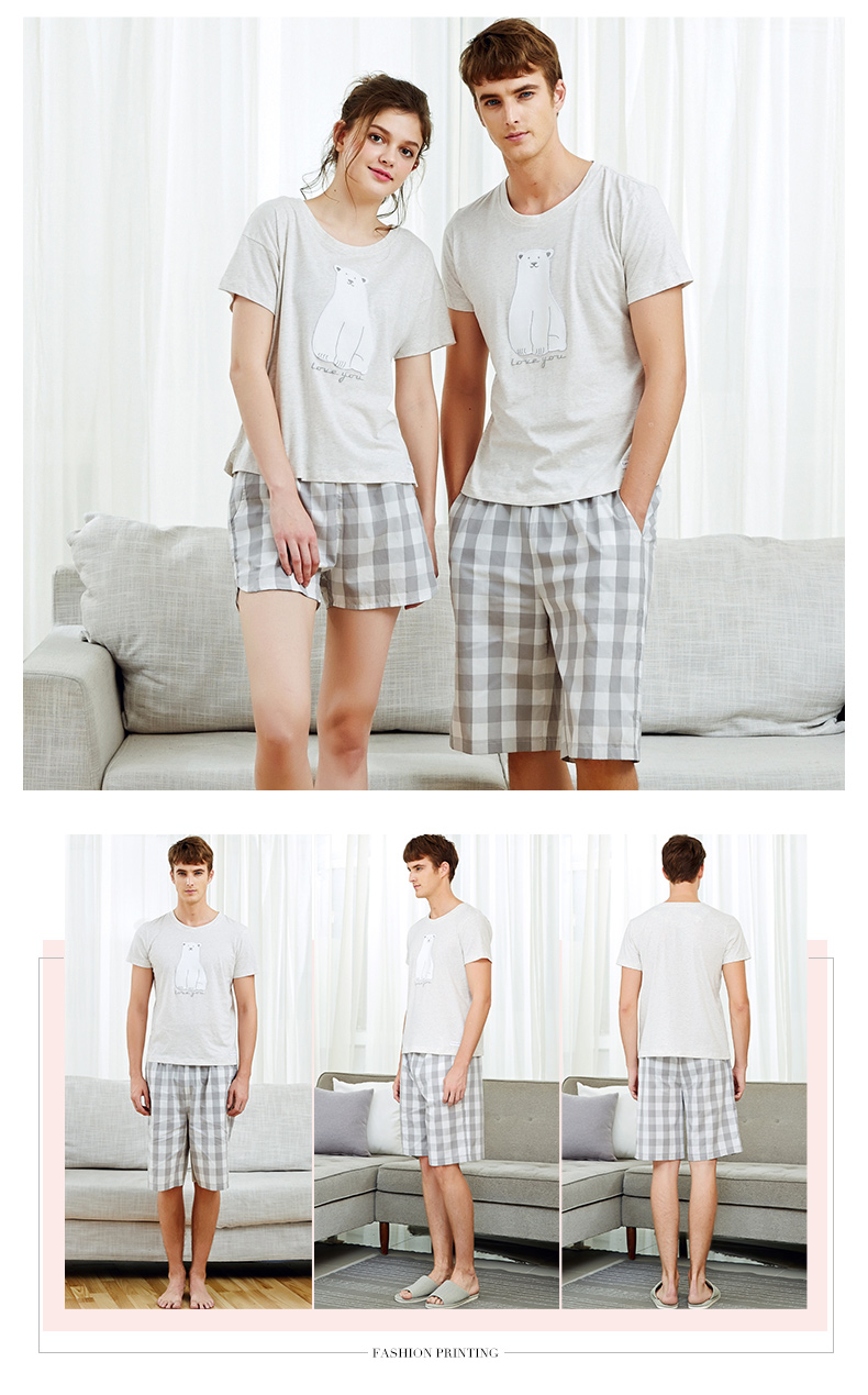 Pyjama mixte en Coton à manche courte - Ref 3005452 Image 10