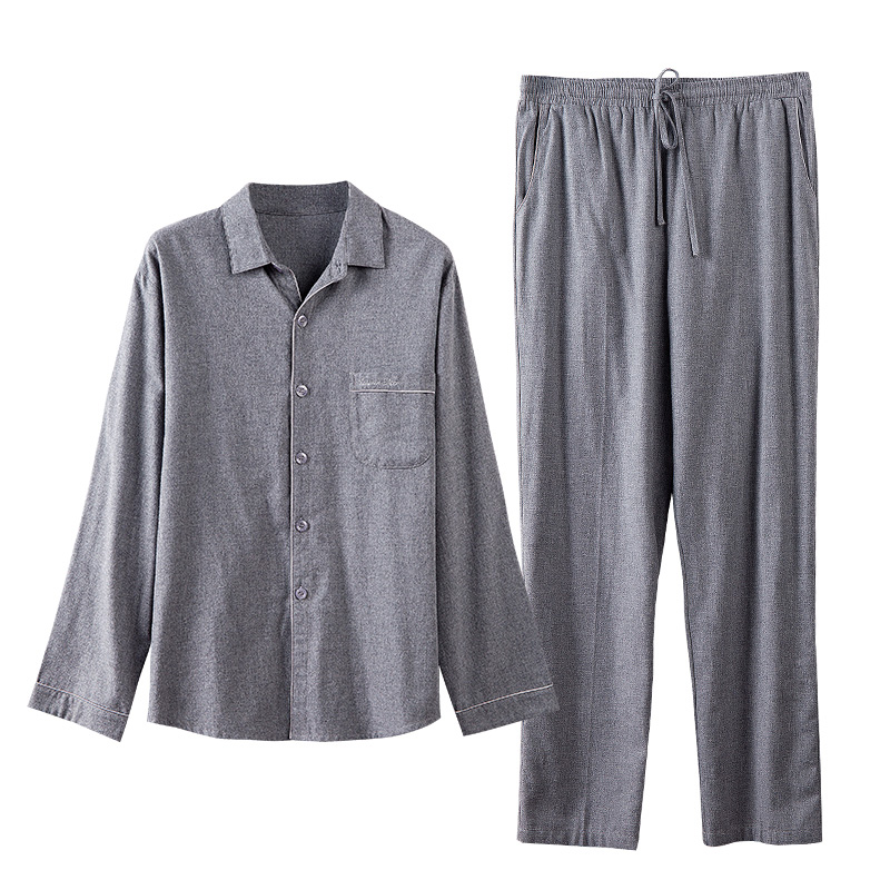 Pyjama pour homme en Coton à manches longues - Ref 3002602 Image 2