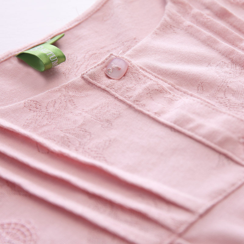 Pyjama pour femme en Coton à manches - Ref 2993700 Image 3