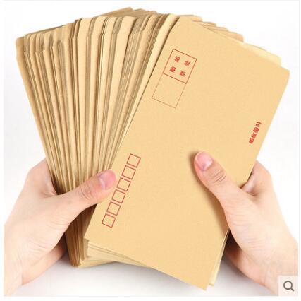 Yellow Year Leather Paper Zhang Post Office Standard Envelope Large Small Medium Size 3 No. 6 Invoice Voucher Bill Bag Payroll Bag