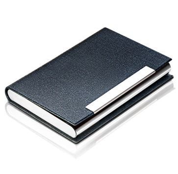 Superior Name Film Clip Business Carry-on Business Card Containing Box Men And Women Fashion Leather Large Capacity Stainless Steel Name Sheet Box