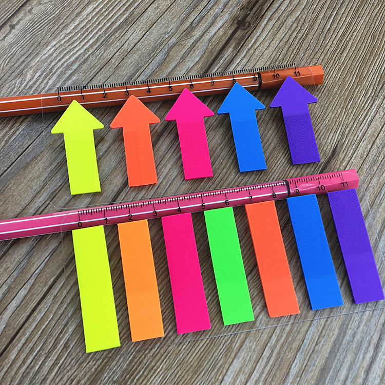 (5 This) fluorescent film indication label stickup easy to stick with small strips index Convenience Stick-to-stick stickup