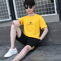 Young boys pajamas summer sleeve shorts summer skinny skinny mens summer sleeve suit