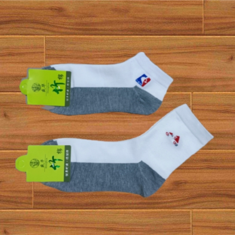 Shenghua Bamboo Cotton Socks White Top Gray Bottom Men's Bamboo Fiber Deodorant Health Care Fashion Versatile Business Casual Sports Socks Shenghua Bamboo Cotton Socks White Top Gray Bottom Men's Bamboo Fiber Deodorant Health Care Fashion Versatile Business Casual Sports Socks