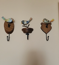 American country pastoral retro solid wood bird decorative hook creative wall hook clothes hook clothing hook