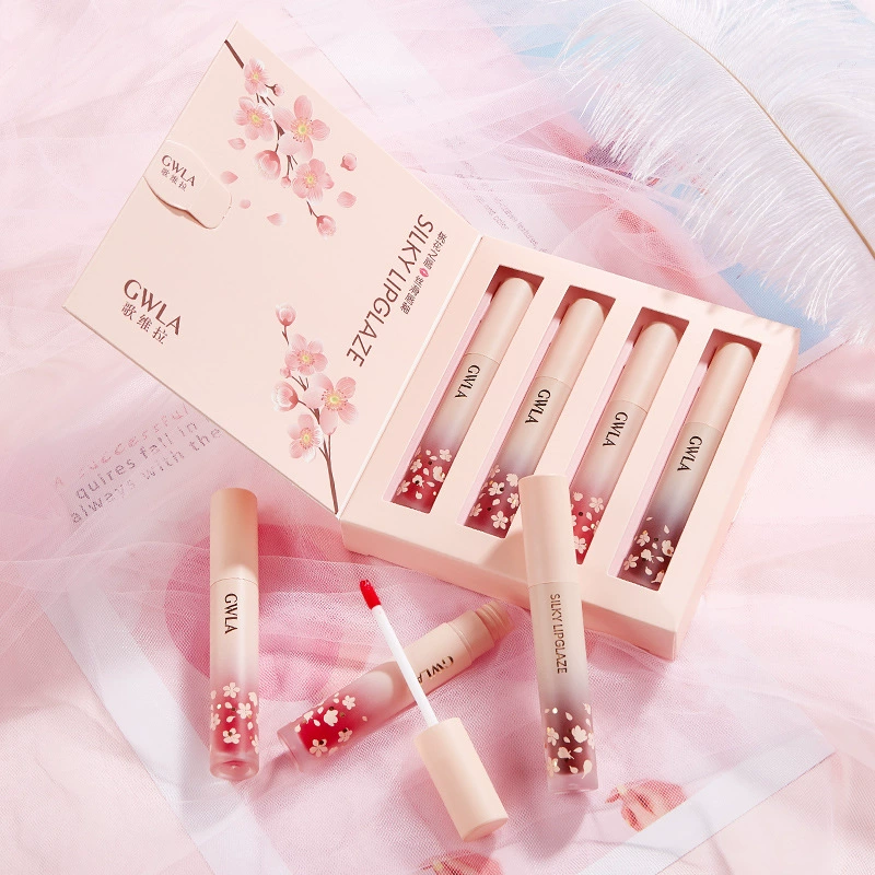 Bài hát trang điểm Vela trượt lip glaze set mờ mờ không thấm nước dưỡng ẩm cho môi nữ sinh viên - Son bóng / Liquid Rouge