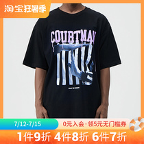 Wild ball imperialist American short sleeve T-shirt printed heavy pound loose tide mens basketball Small crowdsourced design handsome studentss 100 hitch