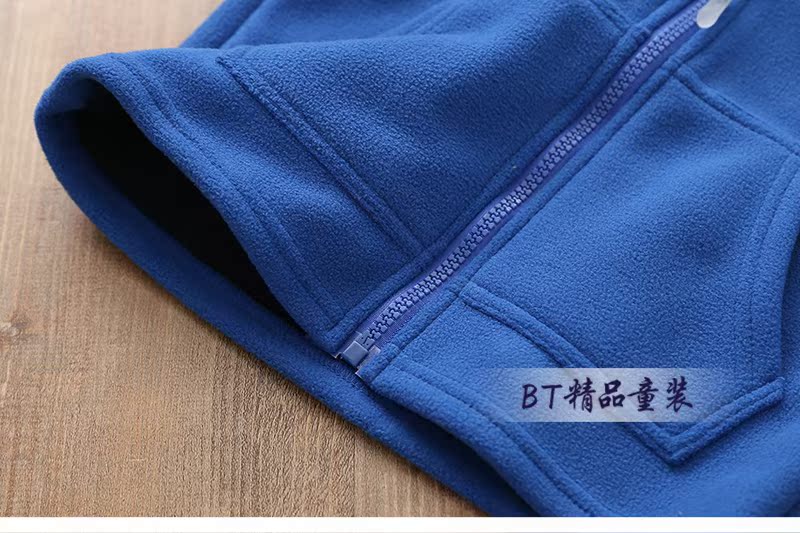 Áo vest trẻ em mùa thu đông 2018 Áo len bé gái mới có kích cỡ bé trai cộng với áo nhung không tay vest áo gile nhung trẻ em