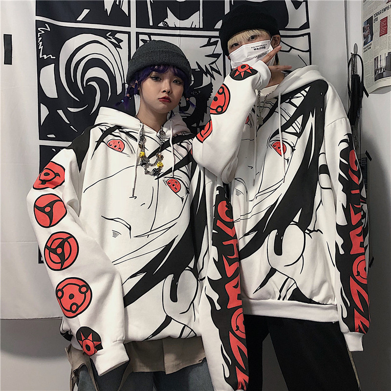 FW2021 new Instagram animation Ho Ying dark stoat character with wheel eye print and fleece hoodie