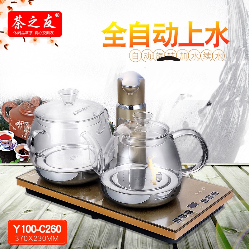 Friends of Tea C260 Đầy đủ thông minh Nhiệt độ không đổi Cung cấp nước tự động Ấm đun nước điện Thủy tinh Đun sôi nước Ấm pha trà điện Bếp điện từ - ấm đun nước điện