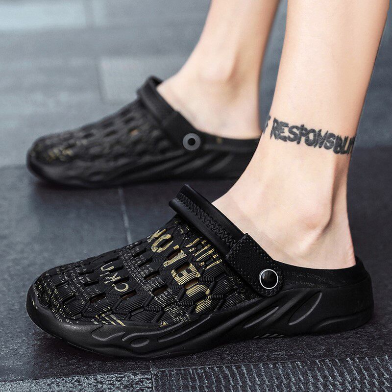 Mottarsea ~ slippers men's summer outwear Chaobots Baotou Dual-use Dongle Dongle Shoes Men Non-slip Soft Bottom Beach Shoes