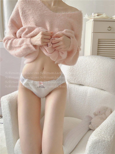 SOFTRUAN ໝານົມໜ້າຕາດີ ~ Yugui dog yyds Girls Japanese plush and cute soft and waxy embroidered underwear